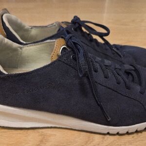 Italian Geox Respira Women's Size 8 Blue Suede Sneakers w/ Net Breathing System